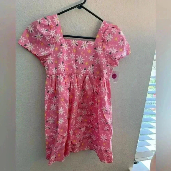 Barbie Floral Cotton Puff Sleeve Dress Size Large (10-12) Daisy Sunshine NWT - Picture 4 of 7